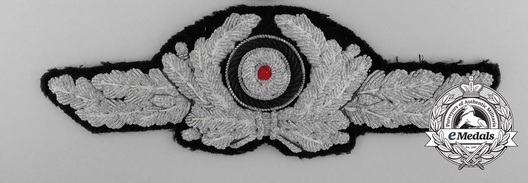 Diplomatic Corps Silver Cloth Wreath & Cockade Insignia Obverse