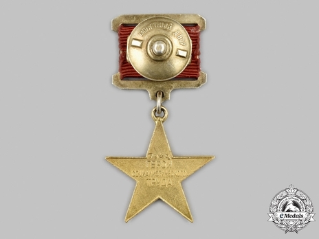 Medal in Gold (serial number 1000-9999) Reverse