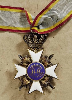Order of the Wendish Crown, Military Division, Commander Cross (in silver gilt) Reverse
