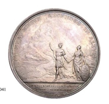Accession of Peter the Great in 1682 Table Medal (in silver) Reverse
