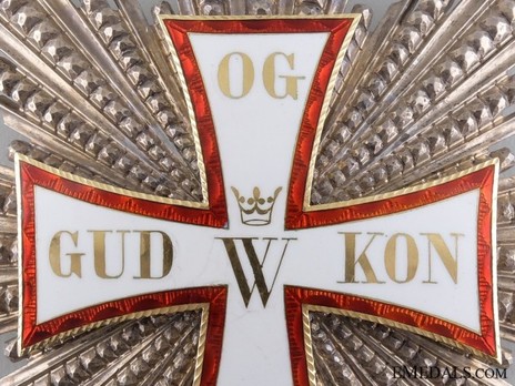Order of Dannebrog, Grand Cross Breast Star (Silver/Gold) Obverse