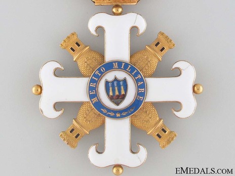 Order of San Marino, Type I, Military Division, Commander Reverse