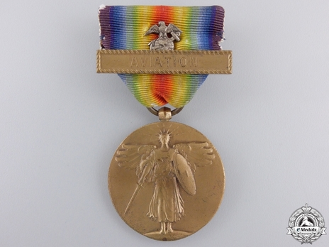 World War I Victory Medal (with Navy "AVIATION" clasp) Obverse