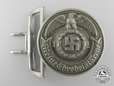 Allgemeine SS Officer's Belt Buckle, by Overhoff & Cie. (nickel-silver) Obverse