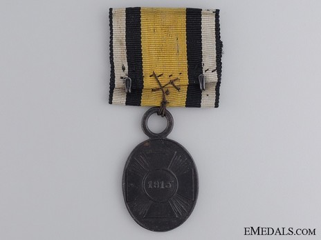 Commemorative War Medal, 1813-1815, for Non-Combatants (1815 version) Reverse