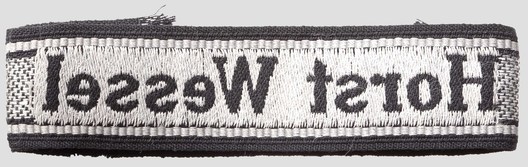 Waffen-SS Horst Wessel Cuff Title (BeVo-like-1 version) Reverse