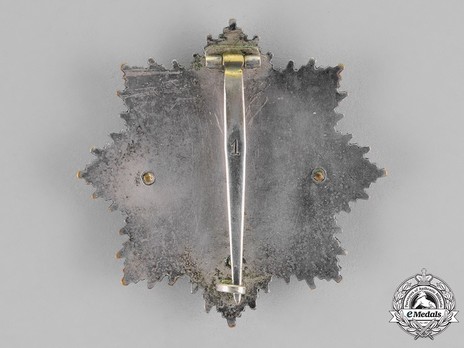 German Cross, in Silver, by Deschler (4 rivets, "1", tombac) Reverse
