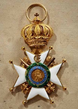 House Order of Saxe-Ernestine, Type I, Military Division, Knight Cross (Coburg-Gotha version, for citizens) Obverse