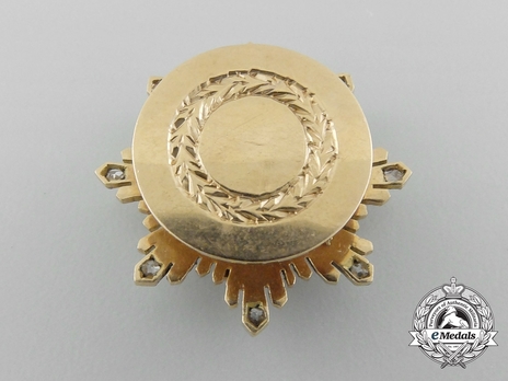Miniature 3rd Class Breast Star (gold and diamonds) Reverse