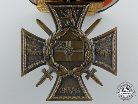 Commemorative Honour Cross of the Navy Corps, Flanders (with clasps) Reverse