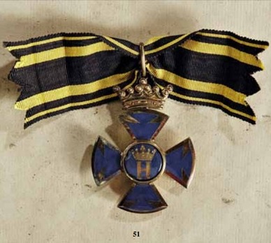 Order of the Star of Brabant, II Class Knight (with crown) Reverse
