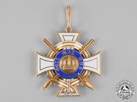 Order of the Crown, Military Division, Type II, I Class Cross (with ORE ribbon & swords)